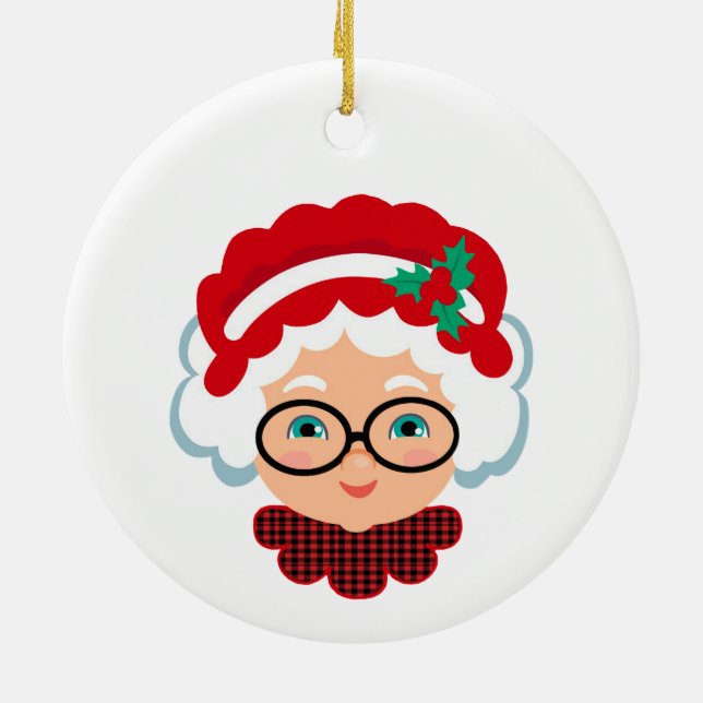 Mrs Santa Claus Ceramic Ornament (Back)