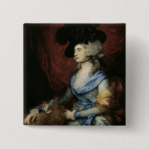 Mrs Sarah Siddons, the actress , 1785 2 Inch Square Button