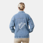 Mrs.Script Name Custom Bridal Denim Jacket<br><div class="desc">Mrs.Script Name Custom Bridal Denim Jacket</div>