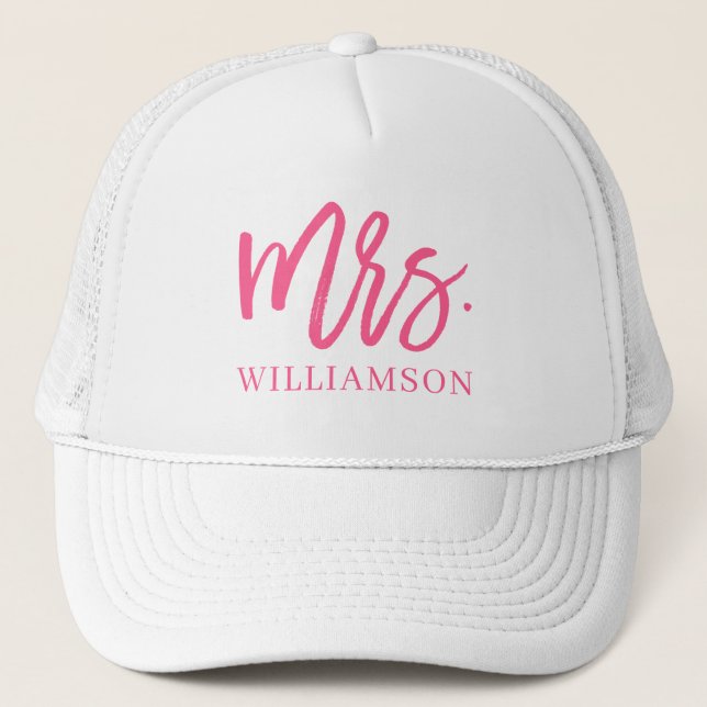 Mrs. Script Personalized Trucker Hat (Front)