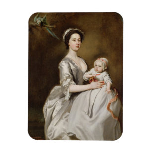Mrs Sharpe and Child, 1731 (oil on canvas) Magnet
