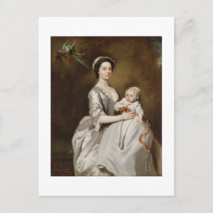 Mrs Sharpe and Child, 1731 (oil on canvas) Postcard