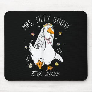 Mrs. Silly Goose Couple Matching Wedding Funny Bri Mouse Pad
