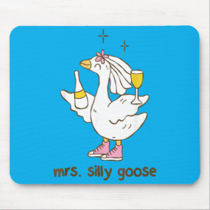 Mrs Silly Goose Wedding Bachelorette Party Mouse Pad