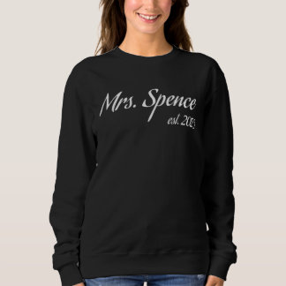 Mrs. SPENCE 2023 new bride bridal shower wedding Sweatshirt