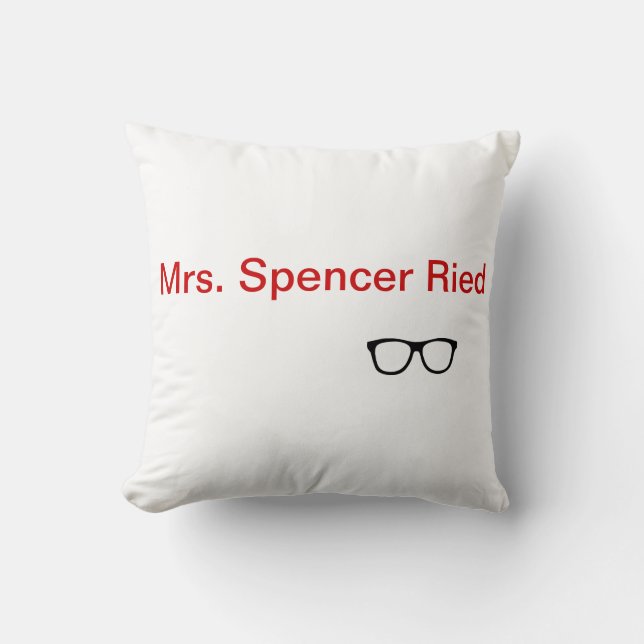'Mrs. Spencer Reid' throw pillow (Front)