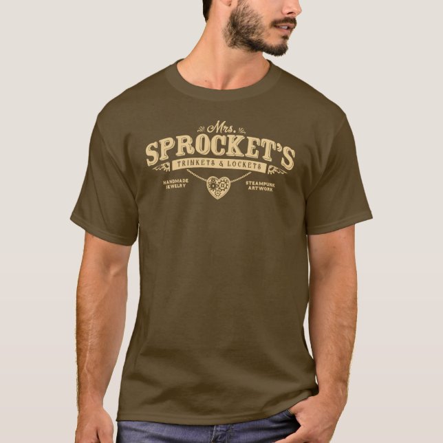 Mrs Sprocket's Trinkets & Lockets T-SHIRT (Front)