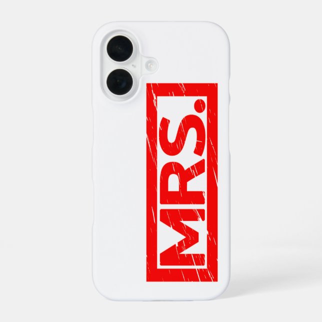 Mrs. Stamp iPhone 16 Case (Back)