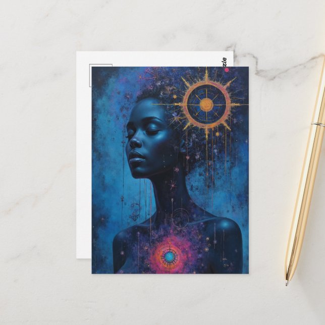 Mrs Tarot Postcard (Front/Back In Situ)