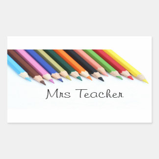 Mrs Teacher colour pencils Sticker