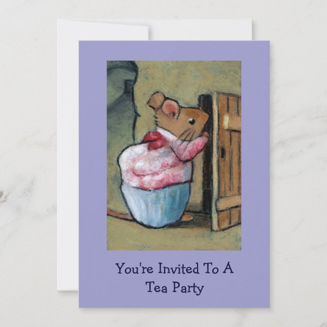Mrs. Tittlemouse (Beatrix Potter) Tea Party Invite (Front)