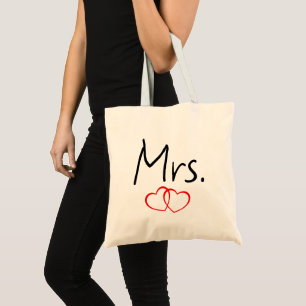 Mrs. Two Red Hearts Tote Bag