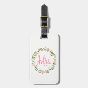 Mrs. Watercolor Luggage Tag