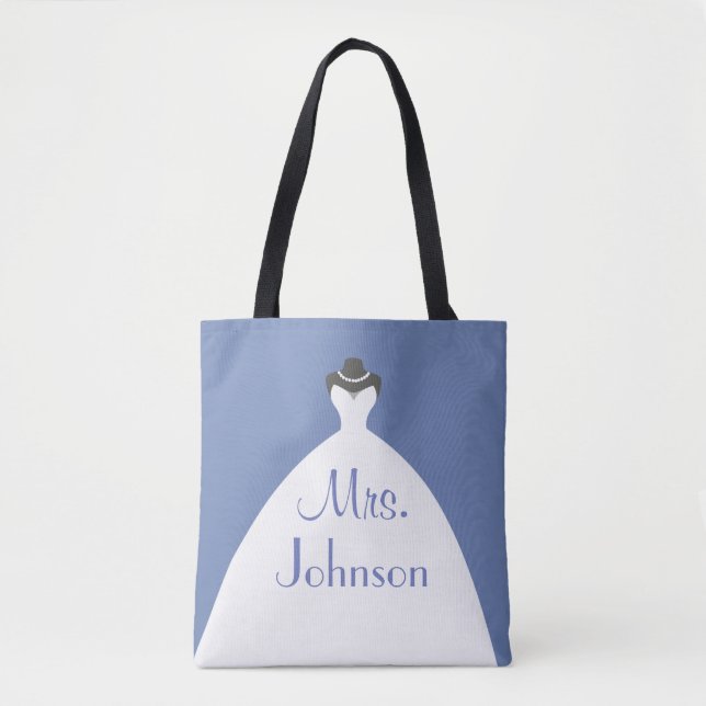 Mrs. Wedding Gown Tote Bag (Front)
