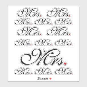Mrs. Wife Bride Click to Customize Colour Stripes