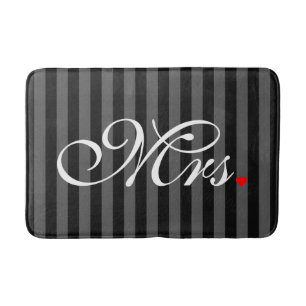 Mrs. Wife Bride His Hers Newly Weds Bath Mat