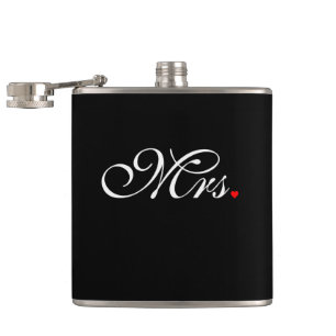 Mrs. Wife Bride His Hers Newly Weds Hip Flask