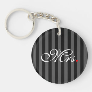 Mrs. Wife Bride His Hers Newly Weds Keychain