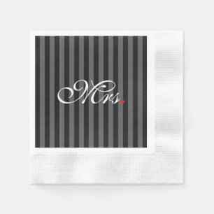 Mrs. Wife Bride His Hers Newly Weds Napkin