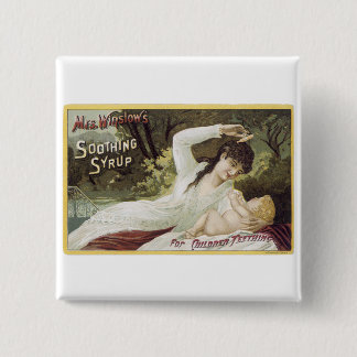 Mrs. Winslow's Soothing Syrup, For Children 2 Inch Square Button