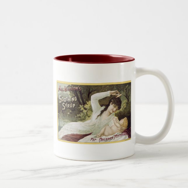 Mrs. Winslow's Soothing Syrup, For Children Two-Tone Coffee Mug (Right)