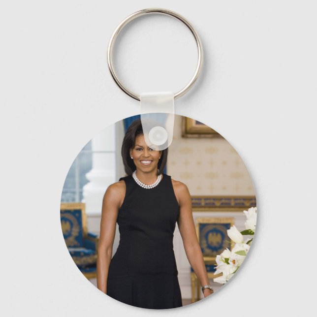 MrsObamaPortrait Keychain (Front)