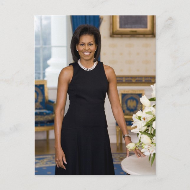 MrsObamaPortrait Postcard (Front)