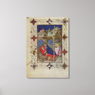 MS 11060-11061 Hours of Notre Dame: Prime, The Bir Canvas Print