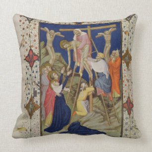 MS 11060-11061 Hours of the Cross: Vespers, the De Throw Pillow