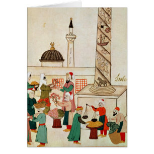Ms 1671 A Bazaar in Istanbul, c.1580