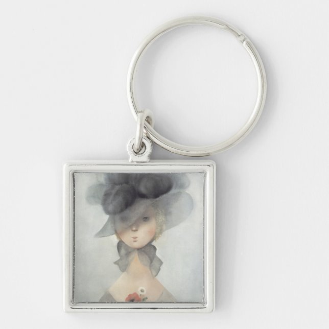 Ms. 2597 Desire kneels in front of Honour implorin Keychain (Front)