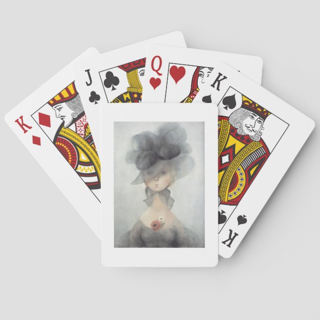 Ms. 2597 Desire kneels in front of Honour implorin Playing Cards (Back)