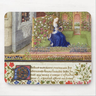 Ms 2617 Emilia in her garden, Plate 22, from 'La T Mouse Pad