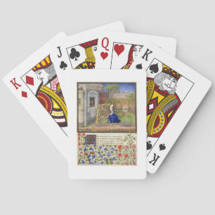 Ms 2617 Emilia in her garden, Plate 22, from 'La T Playing Cards