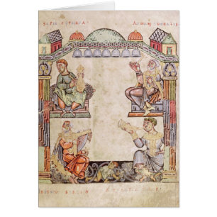 Ms 2 fol.11 Four Musicians, from a Book of Hours