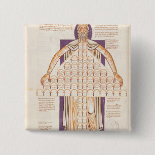 Ms 354 fol.256v Tree of Consanguinity 2 Inch Square Button