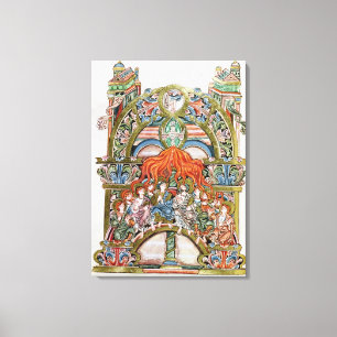 Ms 369  f.29v Pentecost Canvas Print