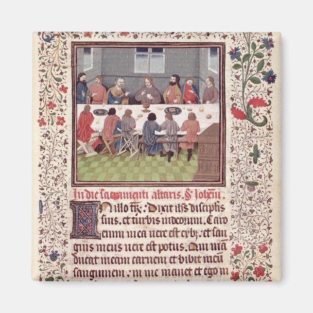 Ms 370 fol.184 The Last Supper Magnet (Front)