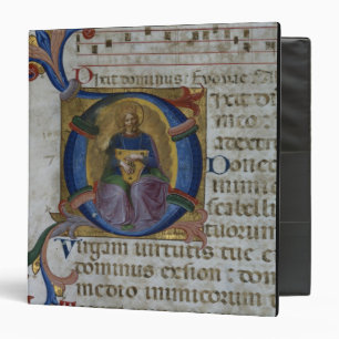 Ms 531 f.169v Historiated initial 'D' depicting Ki Binder