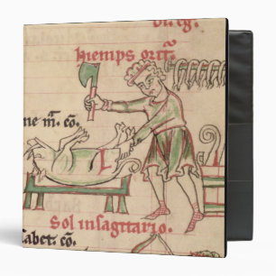 Ms 54. f.6r November: Killing the Pig, from a Cist Binder