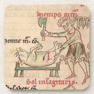 Ms 54. f.6r November: Killing the Pig, from a Cist Coaster