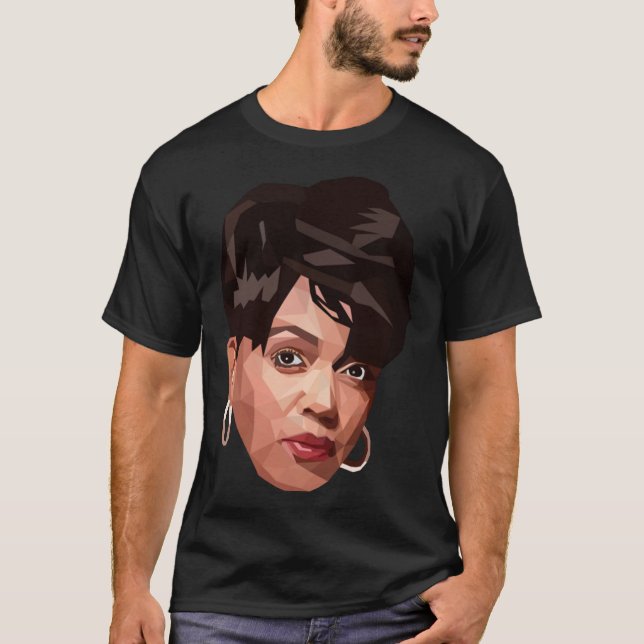 Ms Anita Baker low poly 2d art Classic T-Shirt (Front)