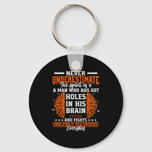 Ms Awareness Funny Multiple Sclerosis Awareness Fu Keychain