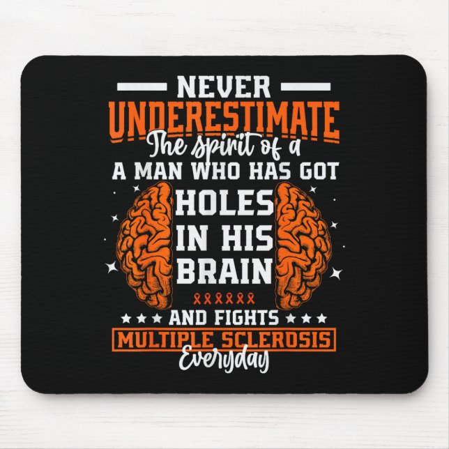 Ms Awareness Funny Multiple Sclerosis Awareness Fu Mouse Pad (Front)