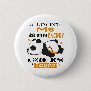 MS Awareness Month Ribbon Gifts 2 Inch Round Button