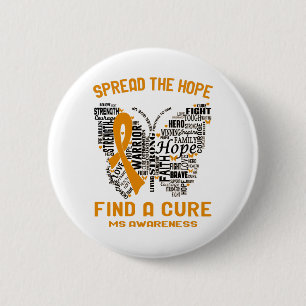 MS Awareness Month Ribbon Gifts 2 Inch Round Button