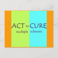 MS Awareness Postcard Cure Multiple Sclerosis