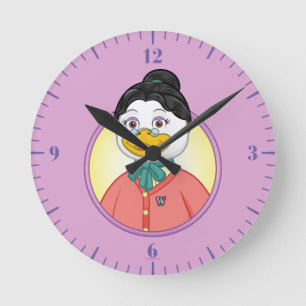 Ms. Birdy Round Clock