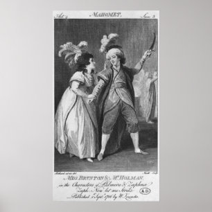 Ms. Brunton and Mr. Holman as Palmira and Poster