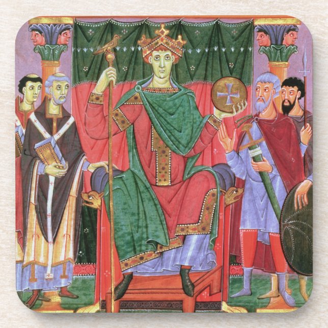 Ms Cim.4453 f.42r Holy Roman Emperor Otto III Enth Coaster (Front)